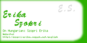 erika szopri business card